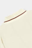 Textured Mesh Cream Polo