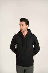 Black Regular Fit ZIP Through Hoodie