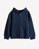 Navy Zip Through Hoodie