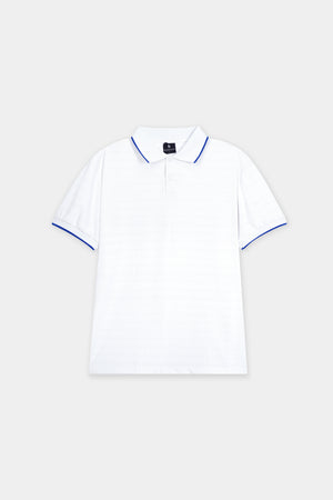 White Dri-fit Mesh Polo
