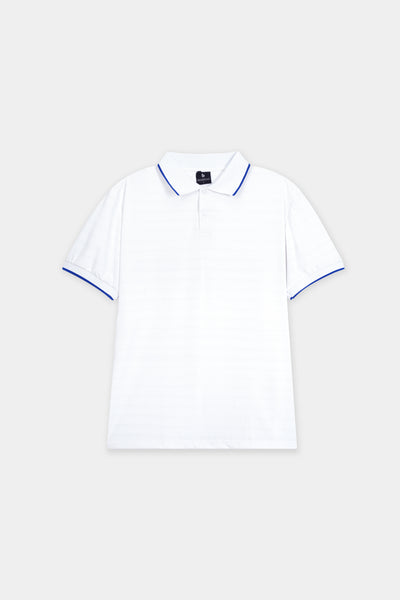 White Dri-fit Mesh Polo