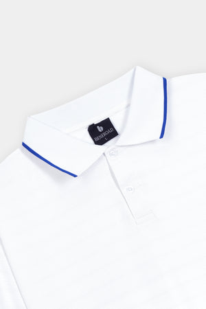 White Dri-fit Mesh Polo
