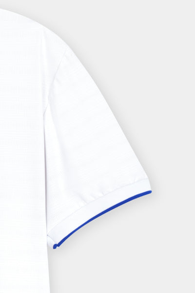 White Dri-fit Mesh Polo