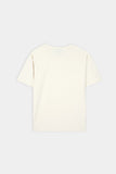 Textured Mesh Cream T Shirt