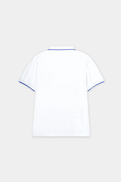 White Dri-fit Mesh Polo