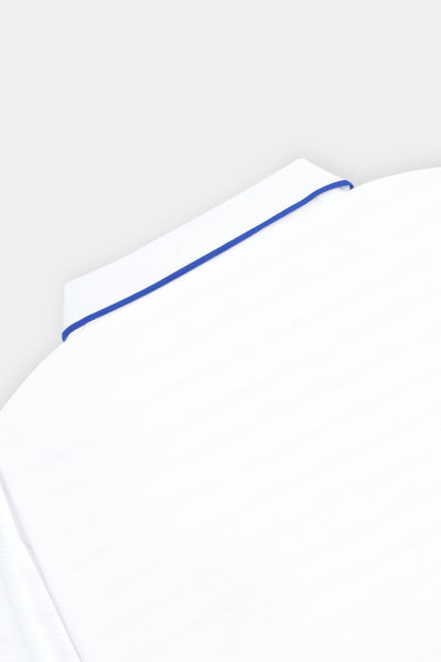 White Dri-fit Mesh Polo