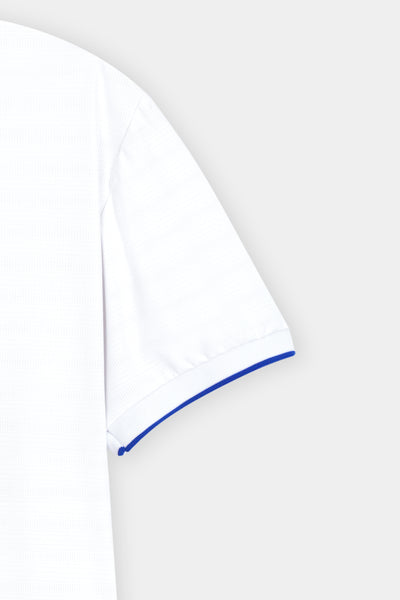 White Dri-fit Mesh Polo