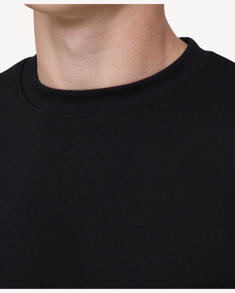 Oversized Crew Neck Black Sweatshirt
