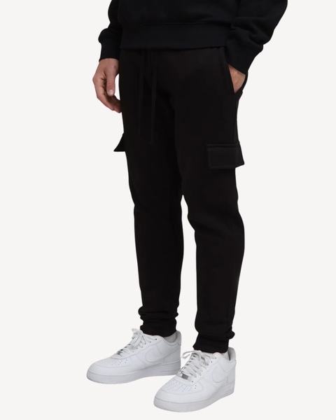 Skinny Fit Black Winter Cargo Jogger