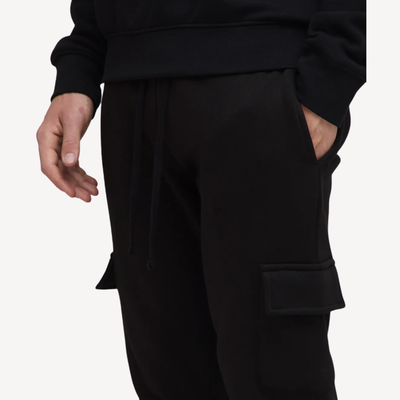 Skinny Fit Black Winter Cargo Jogger
