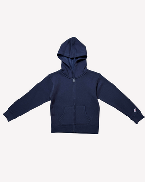 Kids Navy Zip Through Hoodie