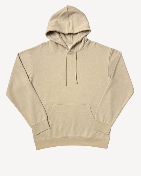 Beige Regular Fit Pullover Hoodie