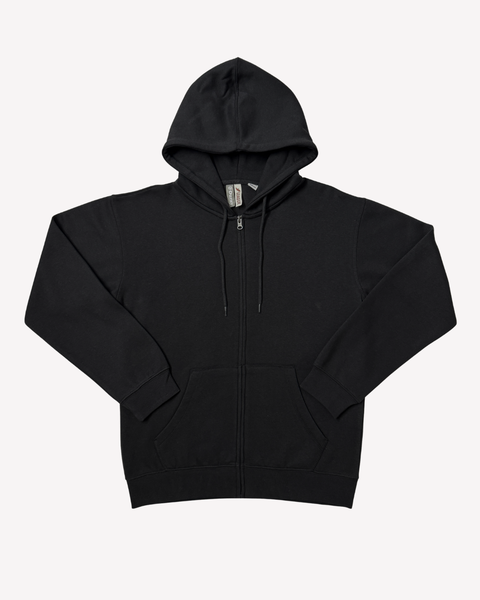 Black Regular Fit ZIP Through Hoodie