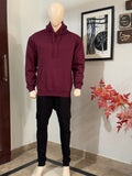 Maroon Regular Fit Pullover Hoodie