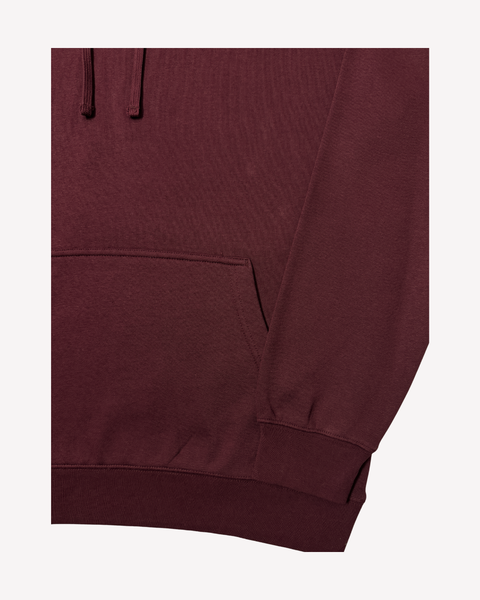 Maroon Regular Fit Pullover Hoodie