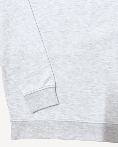 Oversized Crew Neck Grey Marl Sweatshirt