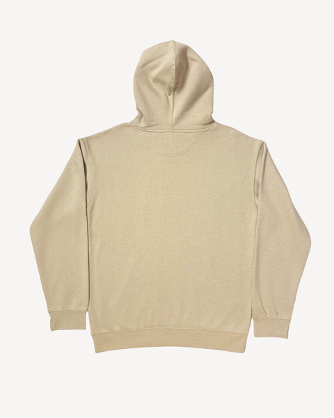 Beige Regular Fit Pullover Hoodie