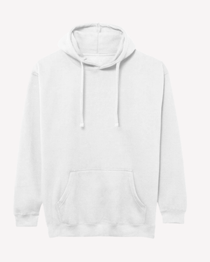 White Regular Fit Pullover Hoodie