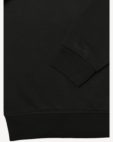 Oversized Crew Neck Black Sweatshirt