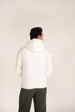 White Regular Fit Pullover Hoodie