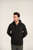Black Regular Fit ZIP Through Hoodie