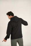 Black Regular Fit ZIP Through Hoodie