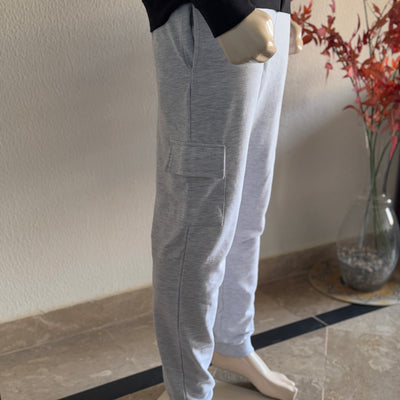 Grey Marl Winter Cargo Trouser
