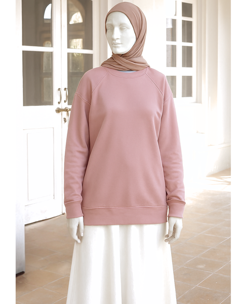 Dusty Rose Oversized Sweatshirt-Unisex