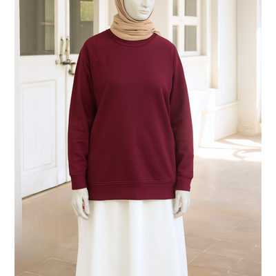 Maroon Oversized Sweatshirt-Unisex