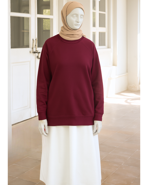 Maroon Oversized Sweatshirt-Unisex